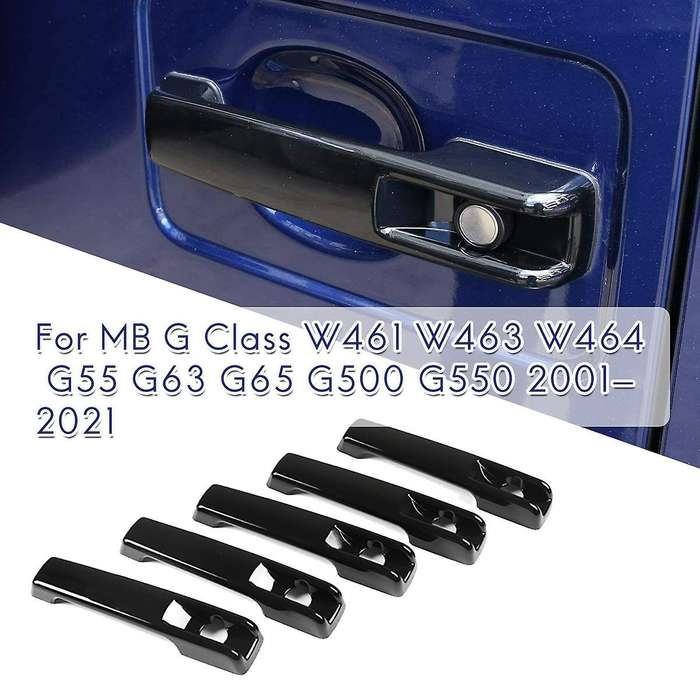 Gloss Black Outside Exterior Door Handle Protector Cover Trim