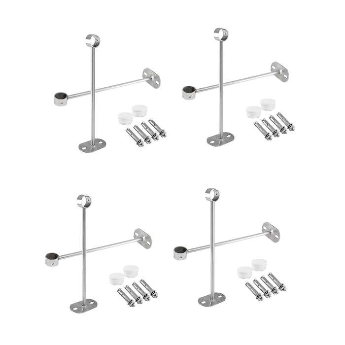 Ceiling-mount Bracket, Wardrobe Pipe Bracket, 25mm Dia, 2pcs(300mm)
