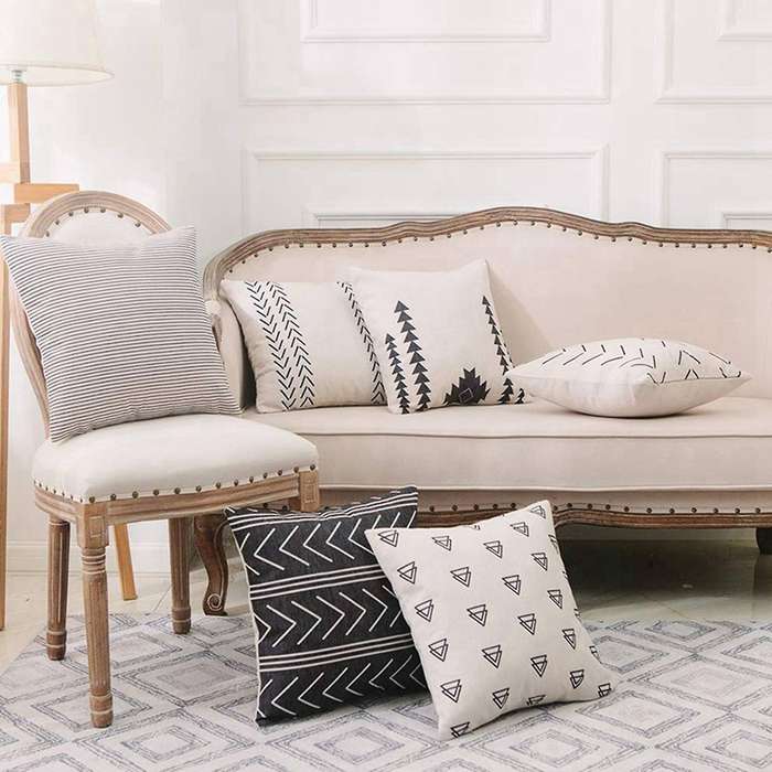 Geometric Pillow Case - Set Of 12 - Sofa Square Cushion Cushion Cover