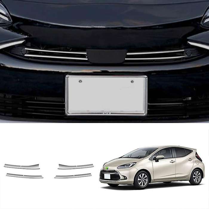 Chrome Front Bumper Mesh Center Under Grille Grill Moulding Strips