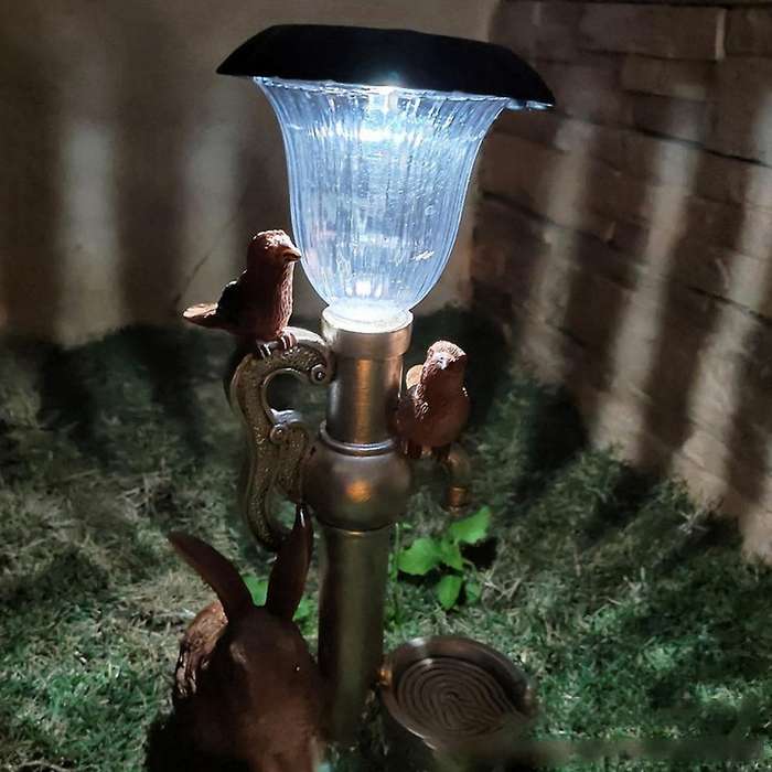 Outdoor Solar Resin Rabbit Shape Lights 7 Colorful Led Lawn Lights