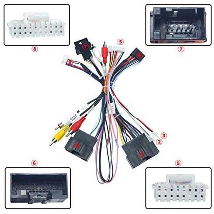 Car 16pin Audio Power Cord with Canbus Box for Ford Focus F150 Ranger