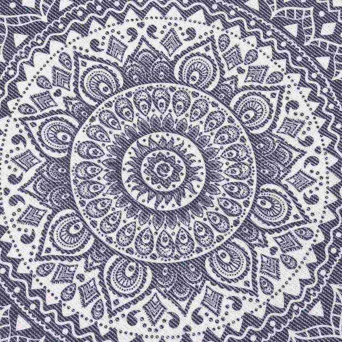 Bohemian Style Round Cotton Rugs Washable Non-slip Floor Mats 90cm