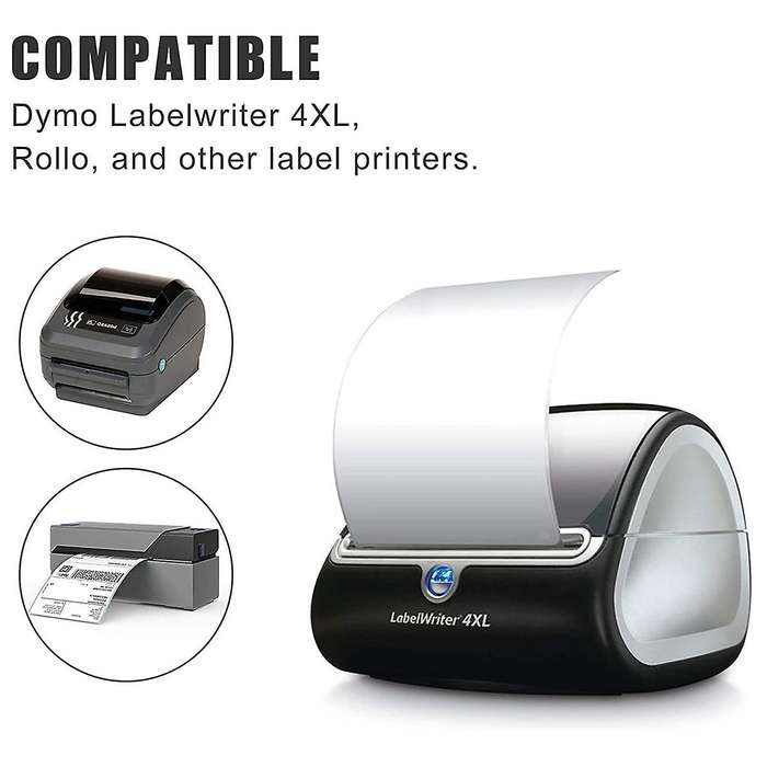 Compatible Thermal Labels for Dymo 1744907 (4x6 Inch) 4xl (2 Rolls)