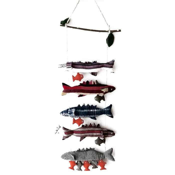 Hanging Decor Crafts Fish Decoration Saury Home Wall Art Ornament