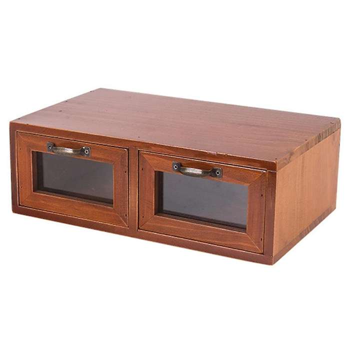Computer Monitor Heightened Office Wooden Desktop Storage Box A