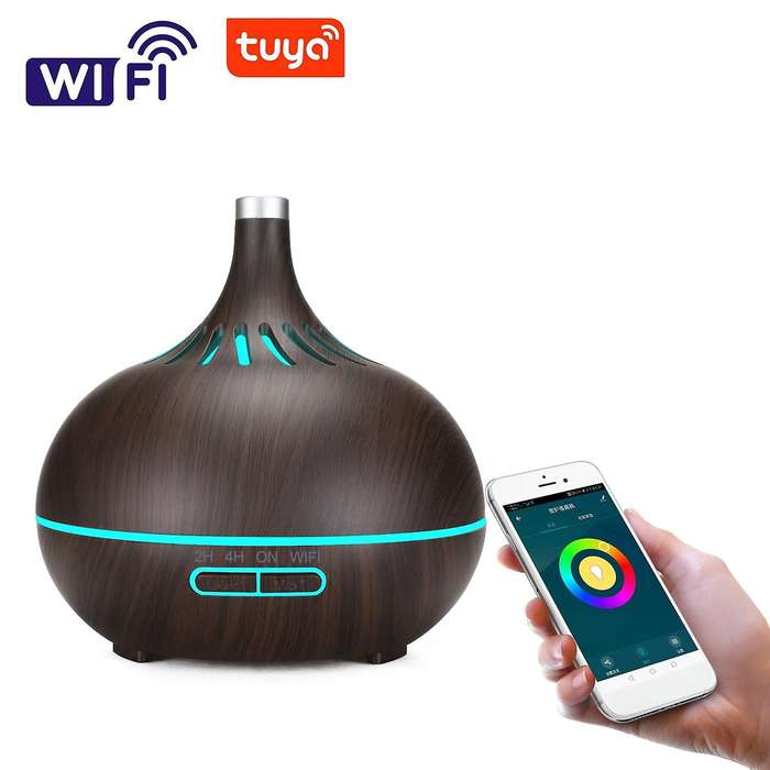Smart Wifi Air Humidifier with Alexa & Google Home Deep Wood Eu Plug