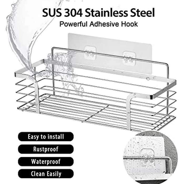2pcs Shower Baskets Shelf Organizer for Kitchen Bathroom Organizer