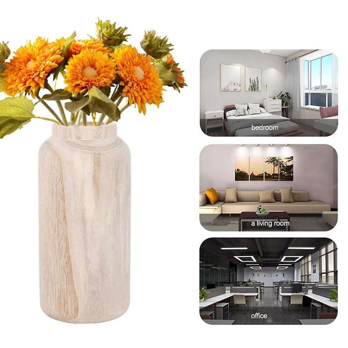 Wooden Eco-friendly Vase Embryo Flower Pot Vase L