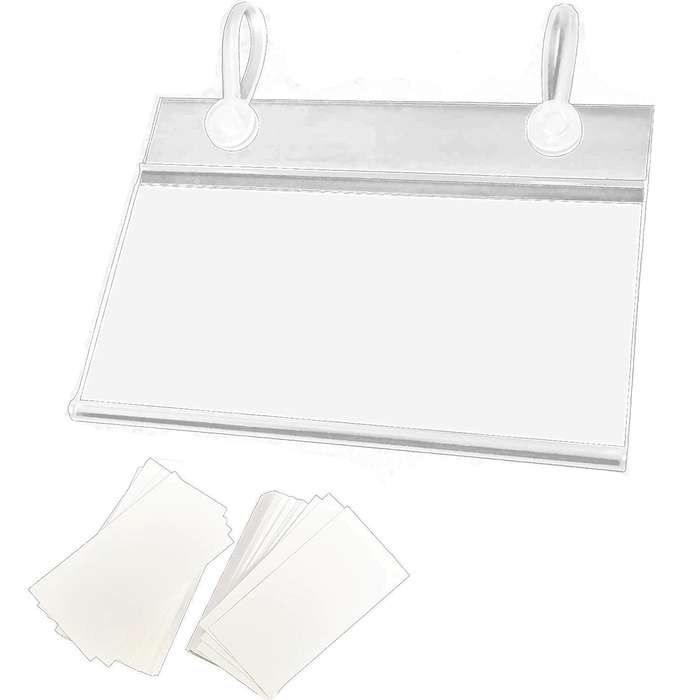 160pcs Plastic Wire Shelf Label Holder,wire Basket Label Holders