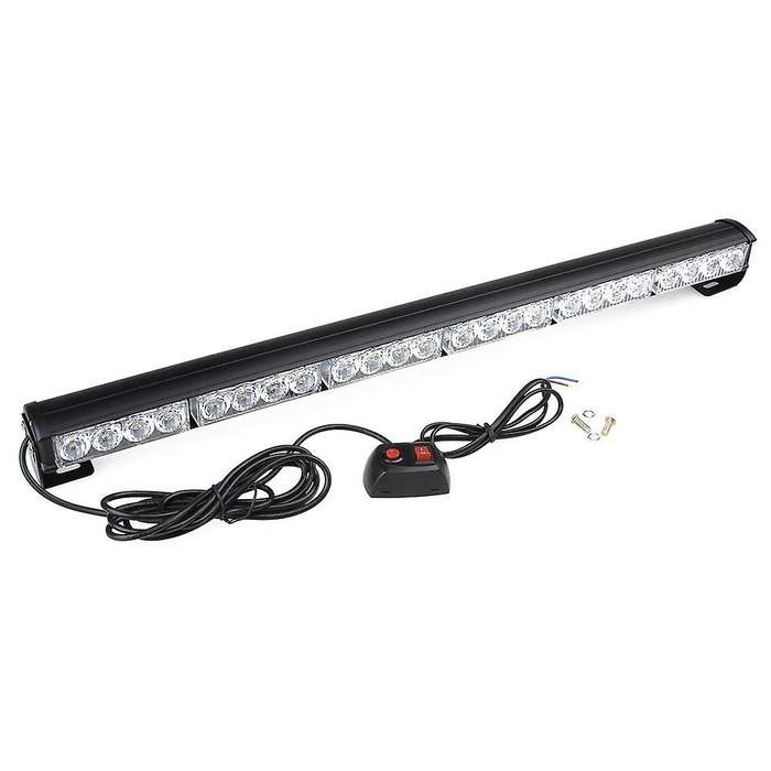 Emergency Traffic Advisor Flash Strobe Light Bar(white and Yellow)