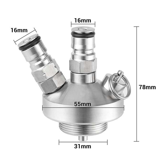 Mini Keg Dispenser,stainless Steel Double Ball Lock Mini Keg Spear