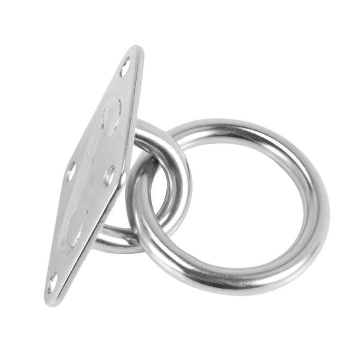 6pcs 80mmx50mm Mounting Hook with Round Ring Stainless Steel