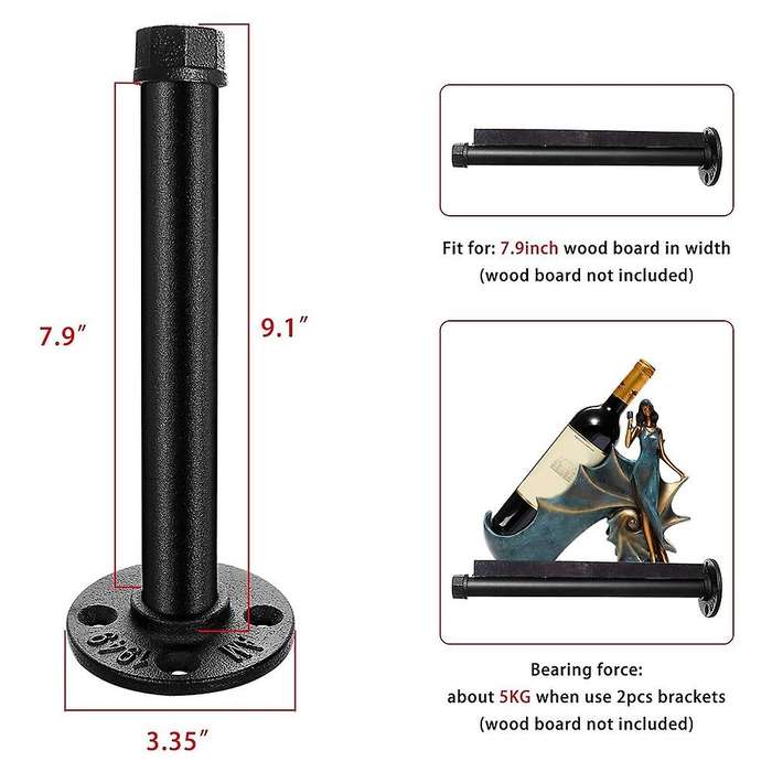 4 Pack 8 Inch Heavy Duty Floating Shelf for Floating Wood Shelves