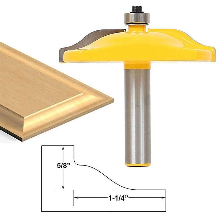 3 Pcs Router Bit, 1/2-inch Raised Panel Cabinet Door Router Bit Set