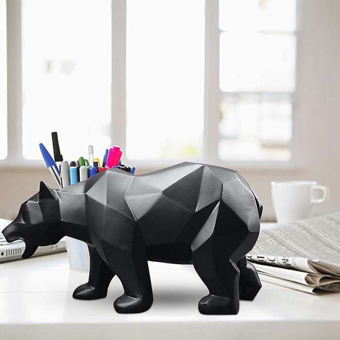Sculpture Bear Statue Resin Home Decoration Geometric Modern Crafts