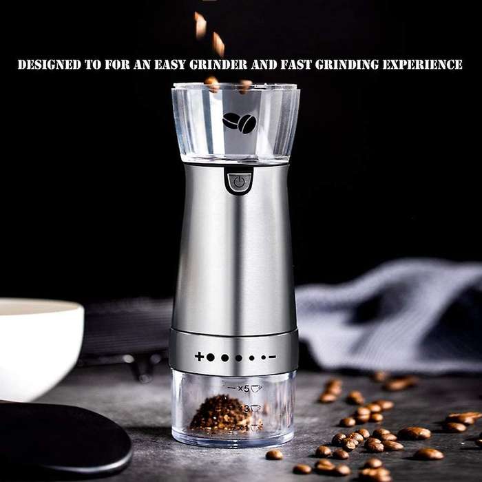 Electric Handheld Coffee Grinder, Portable Rechargeable Burr Grinder