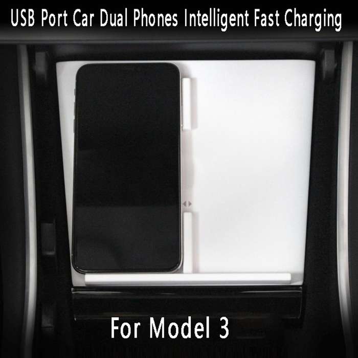 White Wireless Charger Usb Port