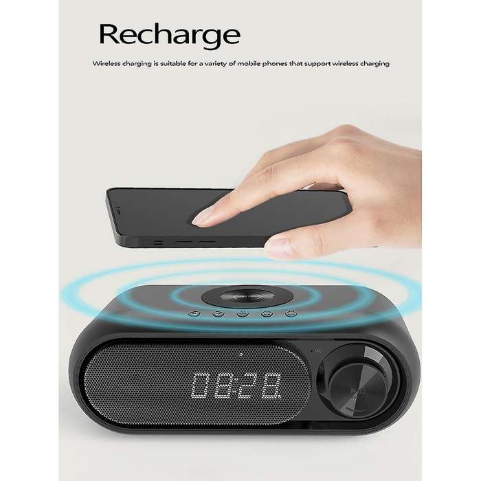 Alarm Clock Fm Radio with Usb Charging for Home Bedroom Bedside