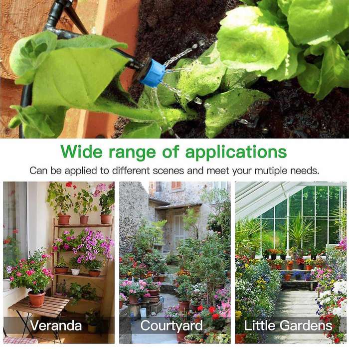 40 + 5 M Irrigation System Kit, with Sprinkler Sprayer for Garden