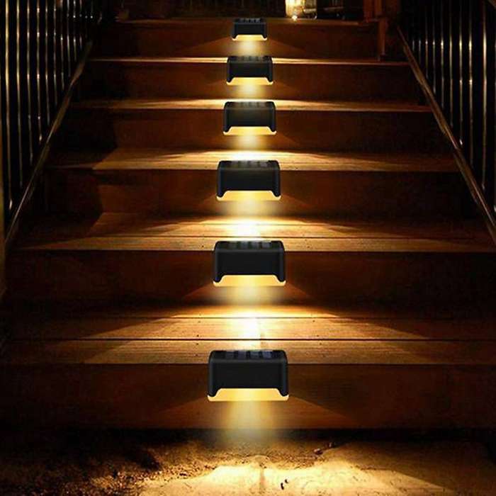 20pcs Led Solar Stair Lamp Solar Step Lights Garden Yard Night Light