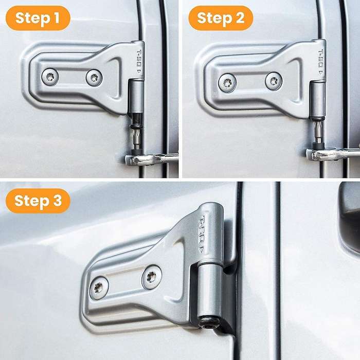 Door Pin Guides+door Hinge Nuts Kit for Jeep Wrangler Jk Jl 07-21