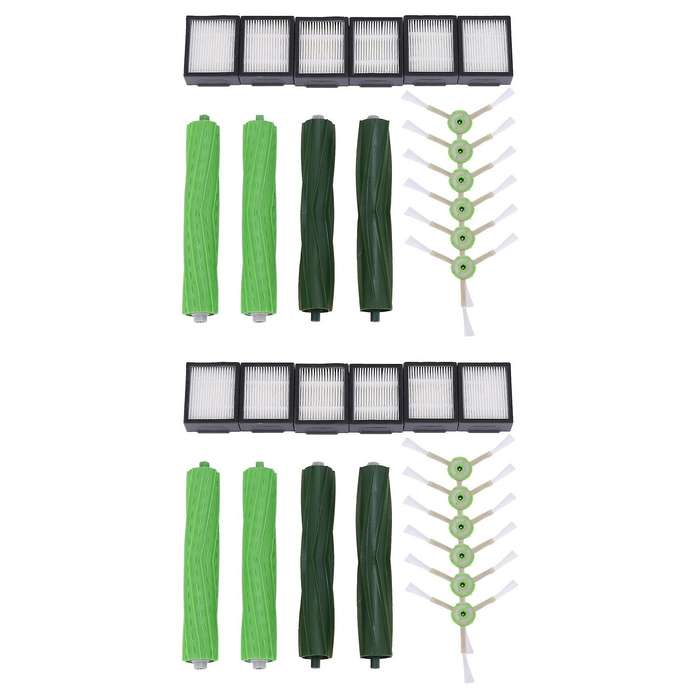 12x Filter+12x Side Brush+8x Brush for Irobot Roomba I7 E5 E6 Series