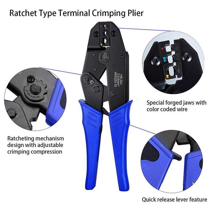 700pcs Tubular Terminal Hs-30j Crimping Pliers Terminal Crimping Tool