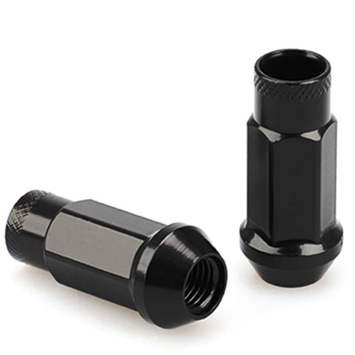 Lug Nut M12x1.25 Open Wheel Nut,tapered Acorn Seat,lock Nuts (black)