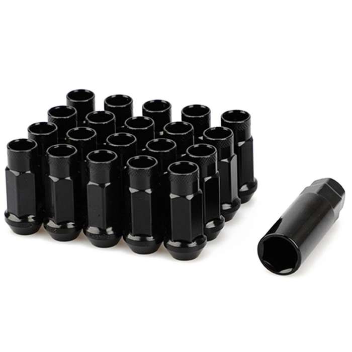 Lug Nut M12x1.25 Open Wheel Nut,tapered Acorn Seat,lock Nuts (black)