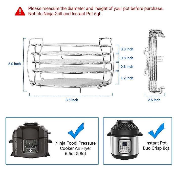 Dehydrator Rack Stand for Ninja Foodi Pressure Cooker Air Fryer