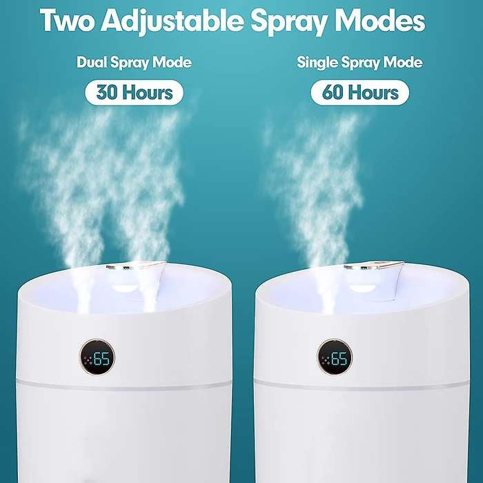 3l Cool Mist Humidifier with Double Spray with Humidistat Led Display