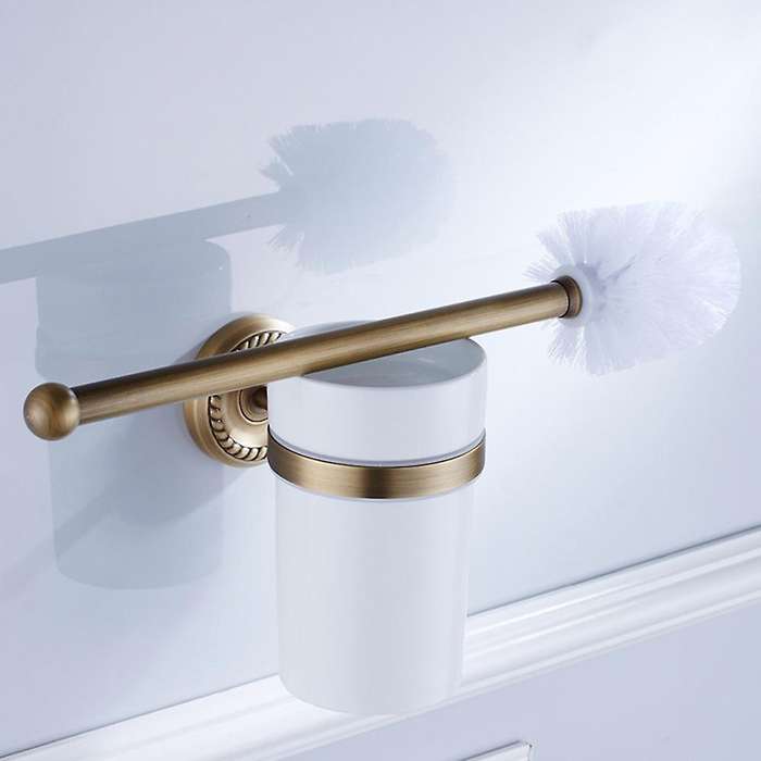 Antique Copper Toilet Brush Set Bathroom Home Hotel Cleaning Brush