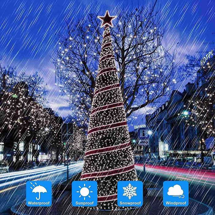 Solar String Lights 200 Led 4 Pack for Home Christmas Decoration C
