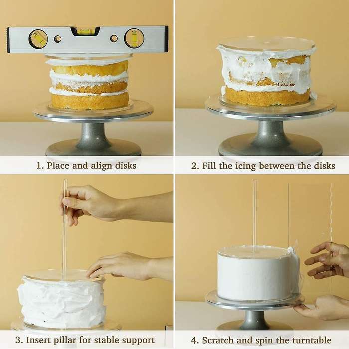 Acrylic Round Cake Discs Set,buttercream Tiered Cake Decorating Tools