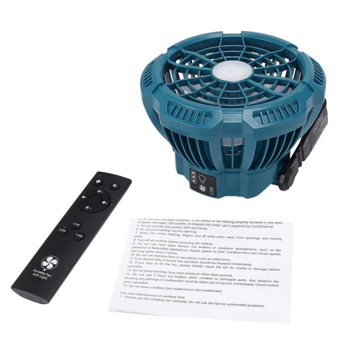 External Battery Ceiling Fan for Makita Dewalt Bosch 14.4-18v, E