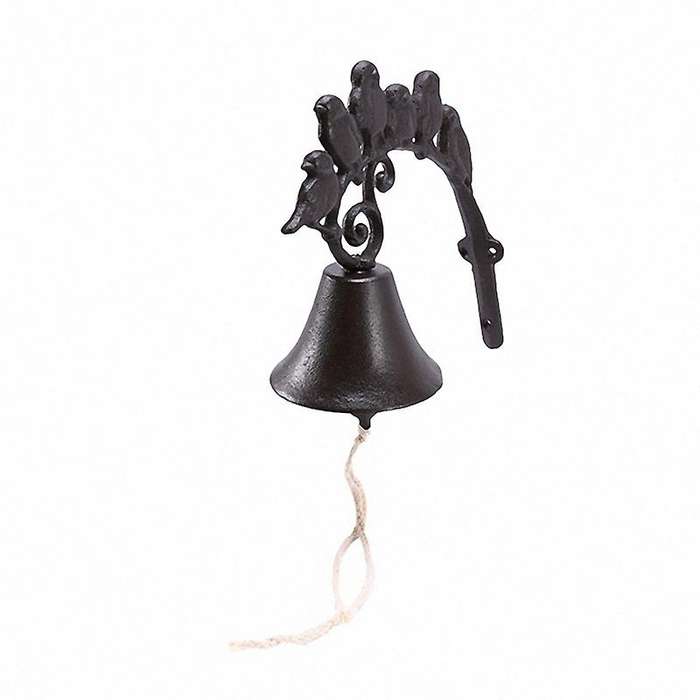 Rustic Cast Iron Bird Doorbell Chime Indoor Outdoor Decor