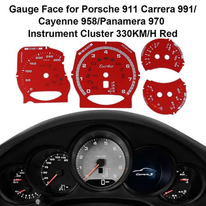 2x Gauge Face for Porsche 971 Cayenne Macan 718 Paramera 911