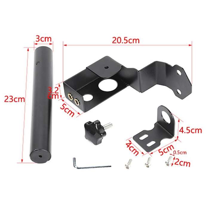 Rear Tail Light Antenna Mount Bracket for Suzuki Jimny Iron Black