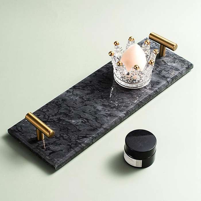 Marble Texture Tray Entrance Storage Tray Trinket Holder Jewelry A