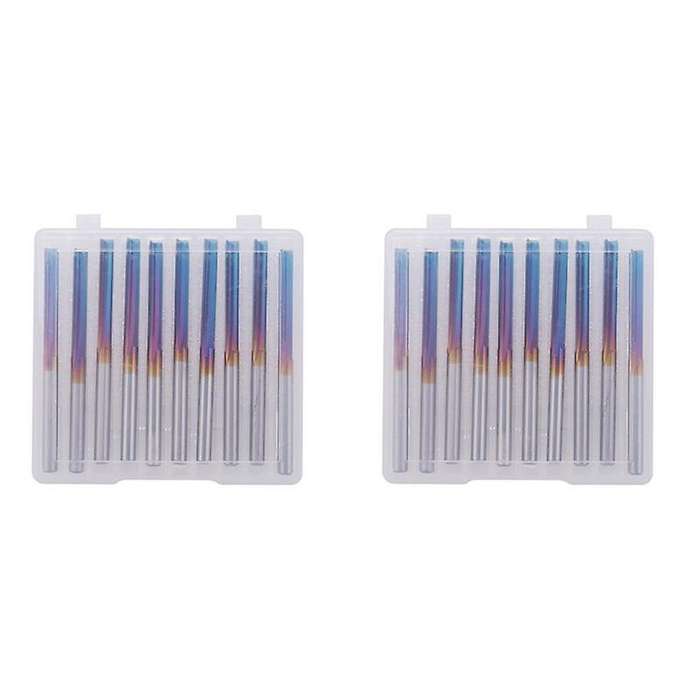 10pcs Straight End Mill for Wood Mdf Plastic Cnc Engraving Bit