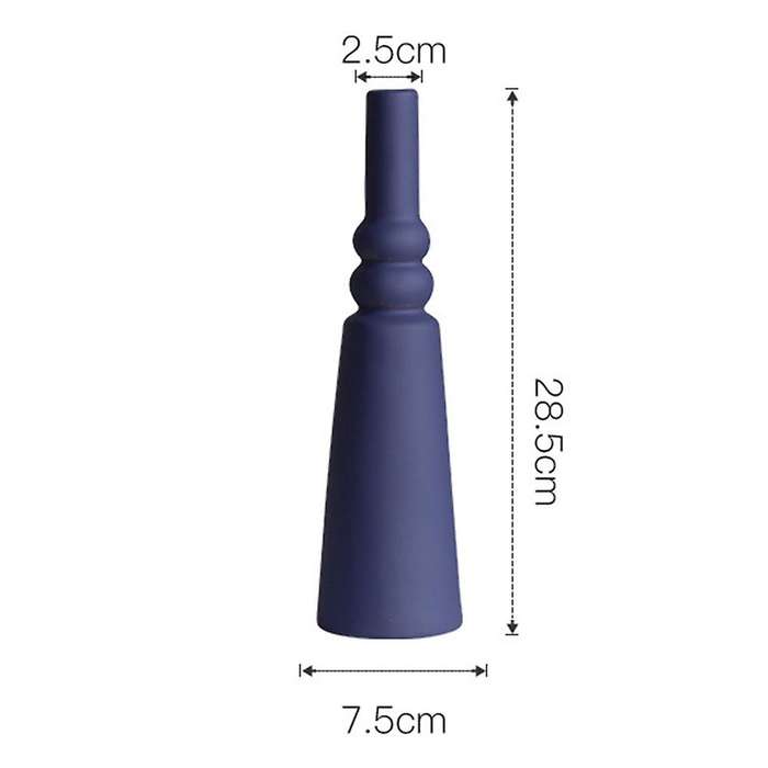 2 Pcs Morandi Frosted Texture Glaze Designer Model Room Ceramic Vase