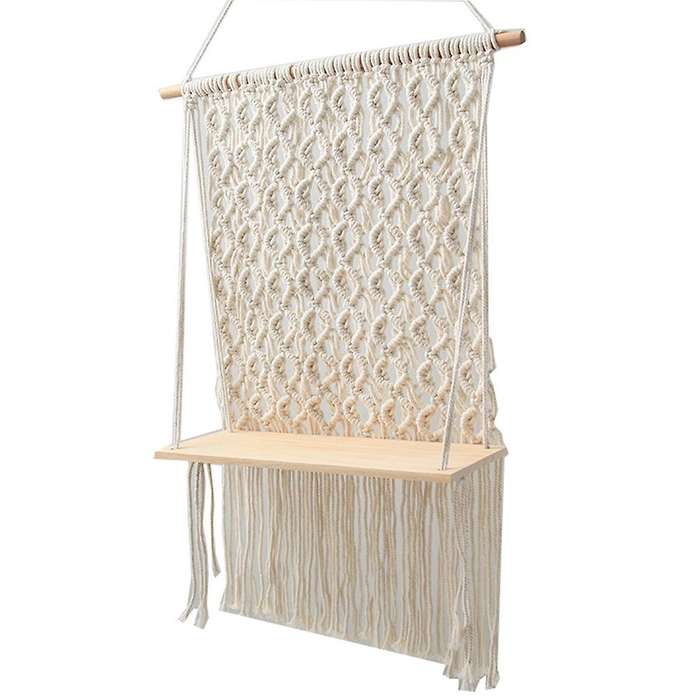 Bohemian Macrame Tapestry Rack Hand-woven Wall Hanging Flower Pot A