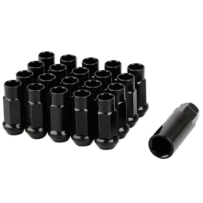 Lug Nut M12x1.5 Open Wheel Nut,tapered Acorn Seat,lock Nuts (black)