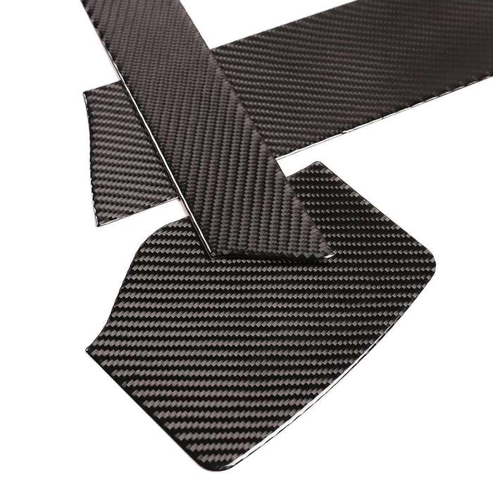 Car Soft Carbon Fiber Armrest Box Panel Cover Trim Stickers Black