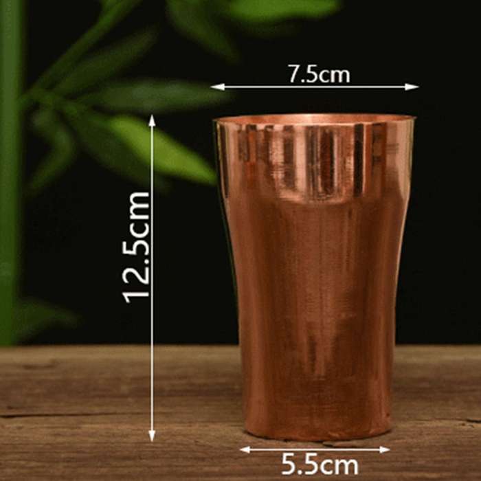 2pcs 400ml Handmade Pure Copper Retro Tea Water Cup Coffee Cup