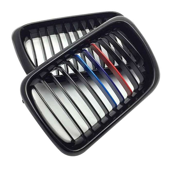 Car Glossy Black Front Hood Kidney Grill Mesh Sport Racing Grills