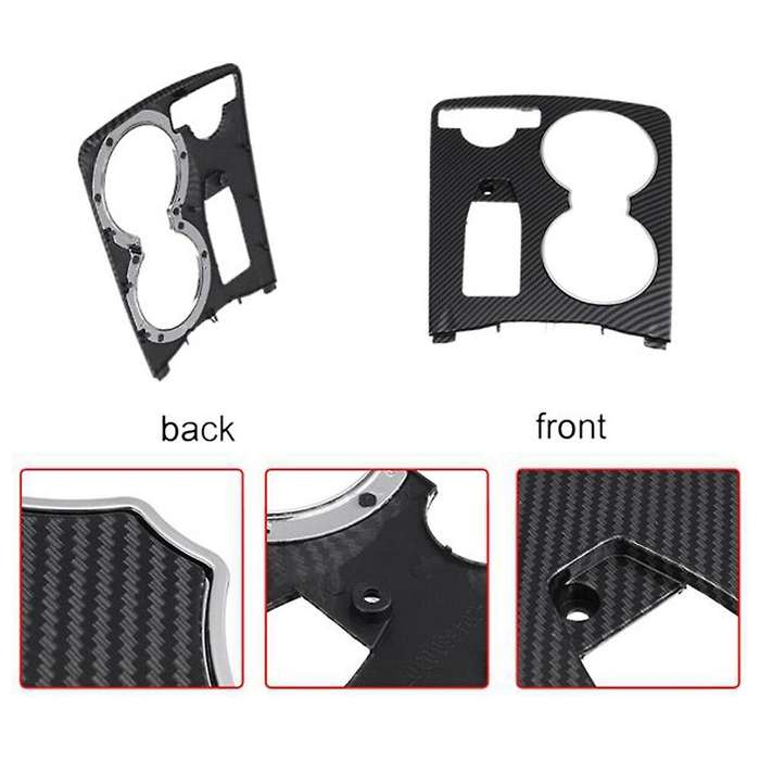 Car Carbon Fiber Drink Cup Holder Front Center Console Cup Holder