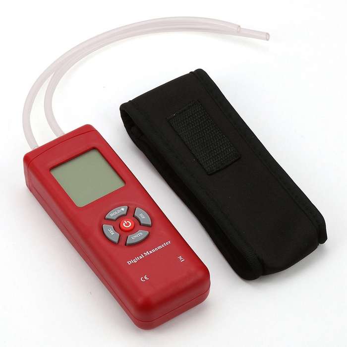 Digital Hand-held Air Vacuum/gas Pressure Gauge, with Backlight