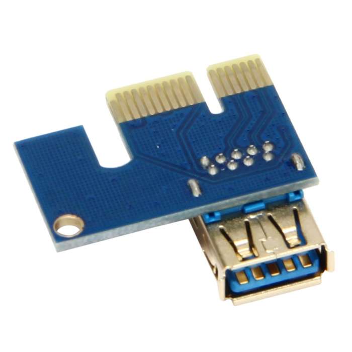 6pcs Golden 1x 4x 8x 16x Extender Adapter Card Sata 15pin to 6 Pin